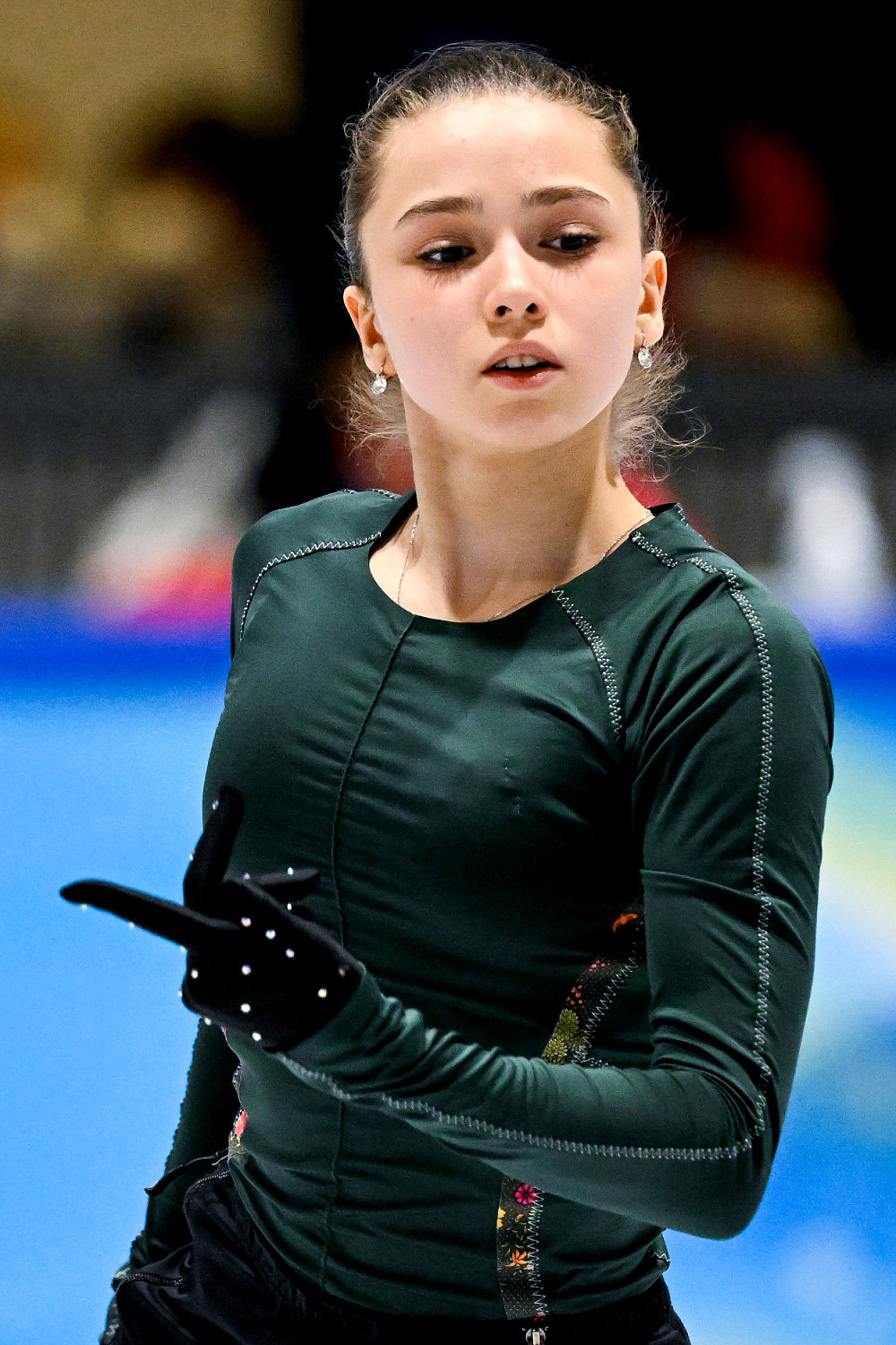 Камила Валиева на тренировке 14 февраля