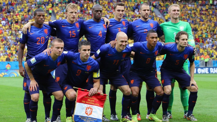 Сборная Голландии перед матчем с Бразилией