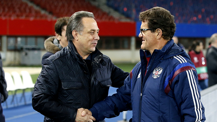 Виталий Мутко сообщает Фабио Капелло, что денег у РФС нет