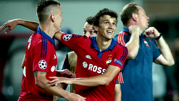 Радость ЦСКА после победы