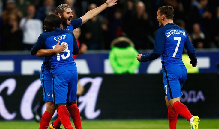 Герои вчерашнего матча Н'Голо Канте, Андре-Пьер Жиньяк и Антуан Гризманн