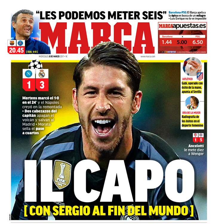 Главная страница Marca