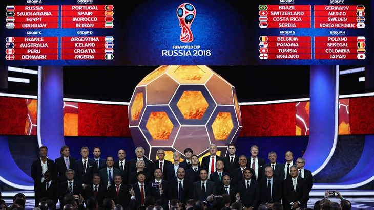 Фрагмент церемонии жеребьевки