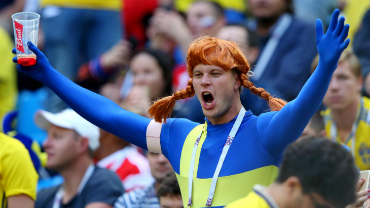 Пеппи тоже болела за шведов