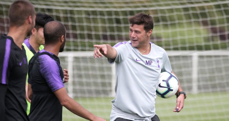 Маурисио Почеттино и игроки «Тоттенхэма»