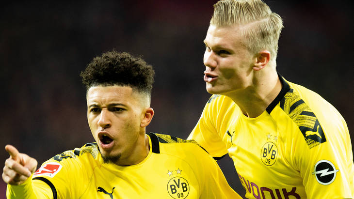 Джейдон Санчо и Эрлинг Холанд