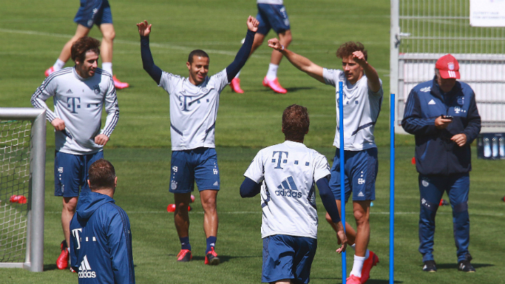 Игроки «Баварии» проводят тренировки