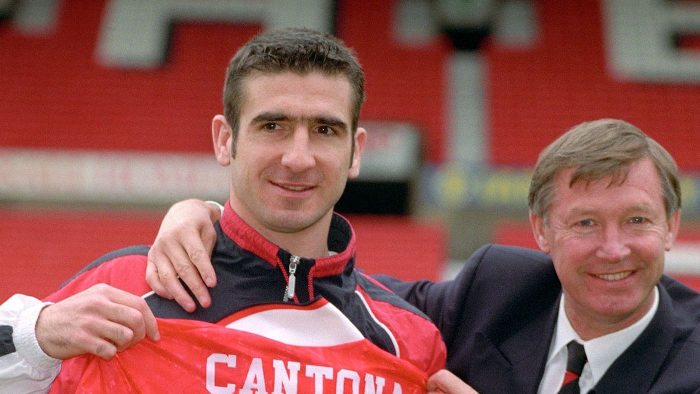 Эрик Кантона и Алекс Фергюсон 