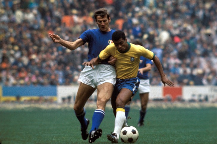 Фрагмент матча финала чемпионата мира 1970 года между Бразилией и Италией