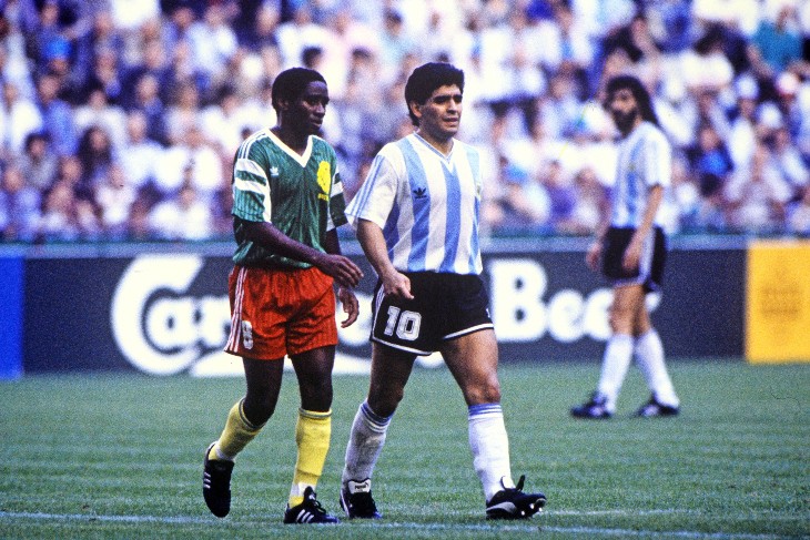 Фрагмент матча Камерун — Аргентина на ЧМ-1990