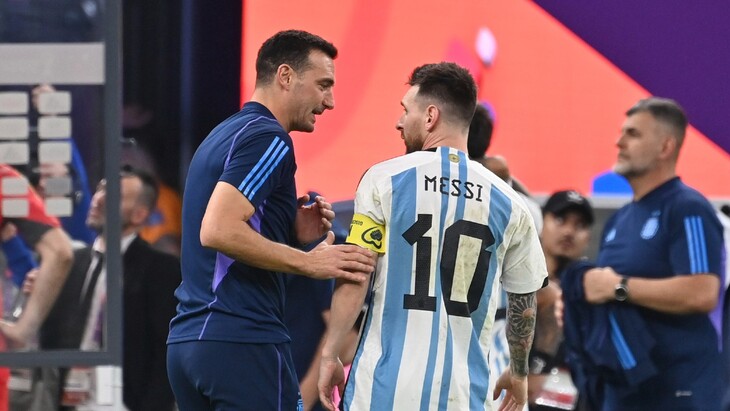 Лионель Месси и Лионель Скалони