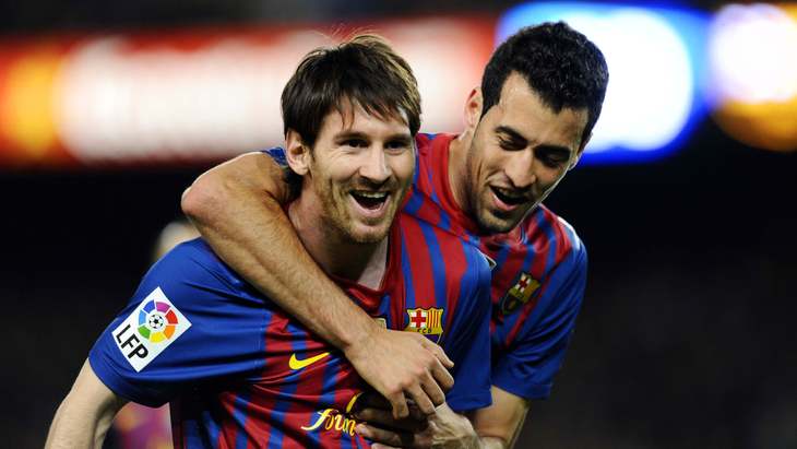 Лионель Месси и Серхио Бускетс