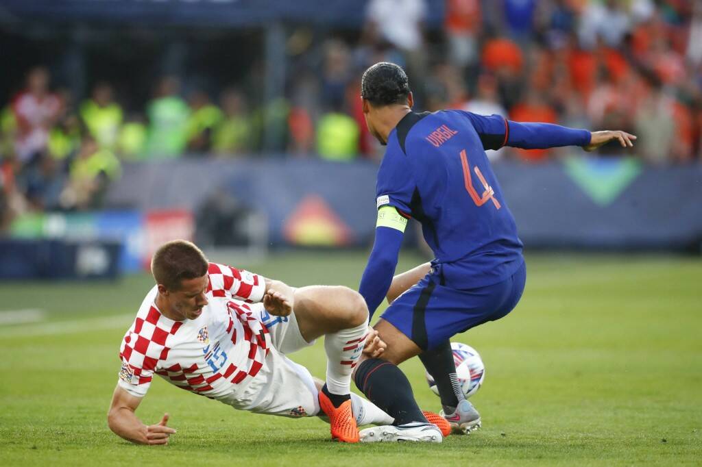 Фрагмент матча Нидерланды — Хорватия