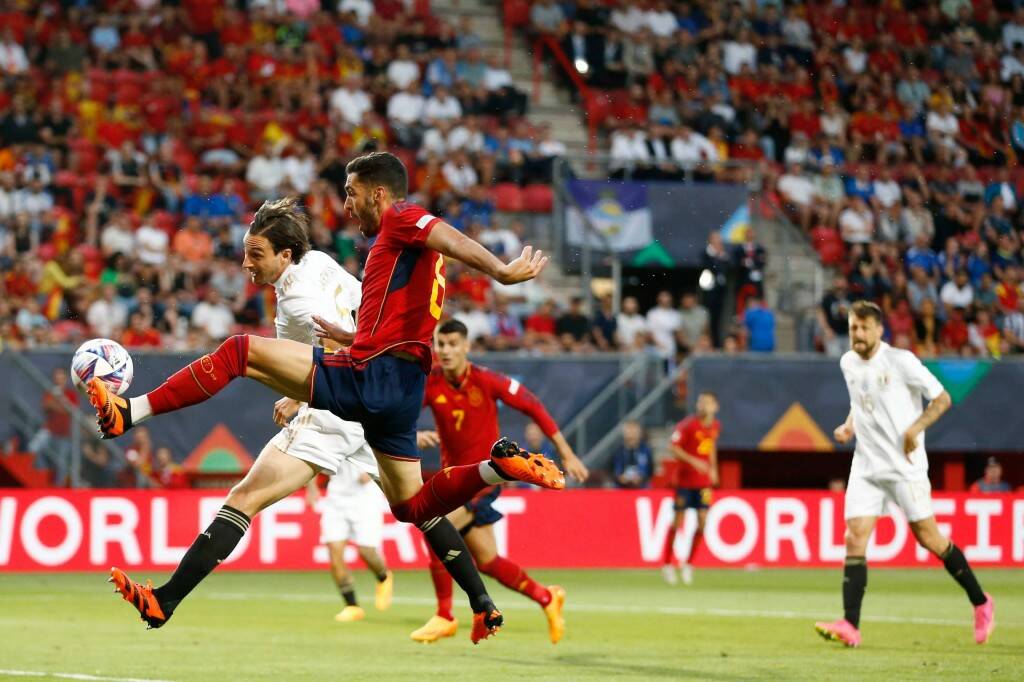 Фрагмент матча Испания — Италия