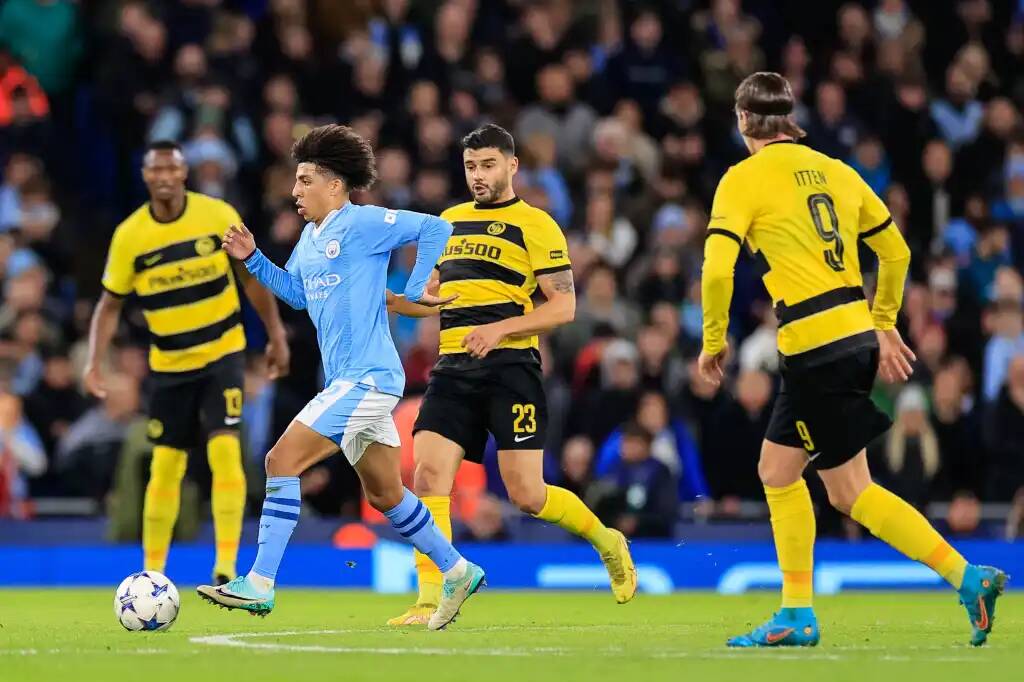 Фрагмент матча Манчестер Сити — Янг Бойз