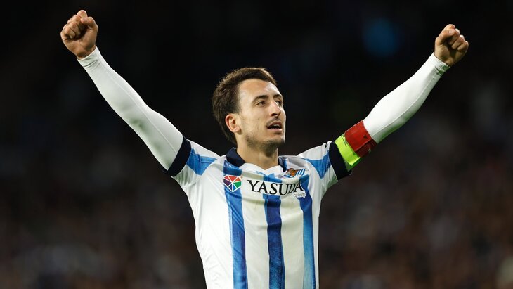 Капитан гостей Микель Оярсабаль