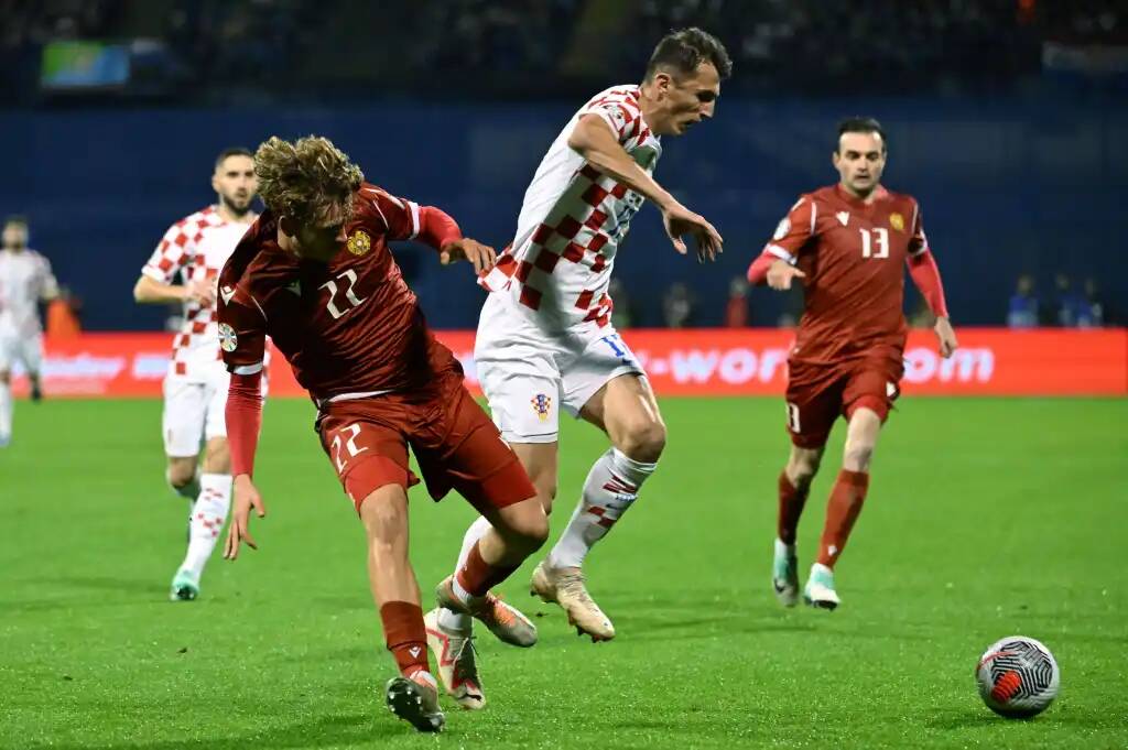Фрагмент матча Хорватия — Армения