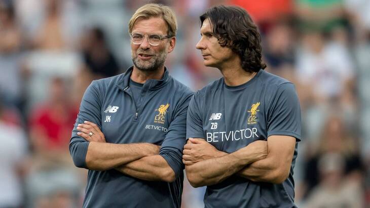 Желько Бувач и Юрген Клопп во время работы «Ливерпуле»