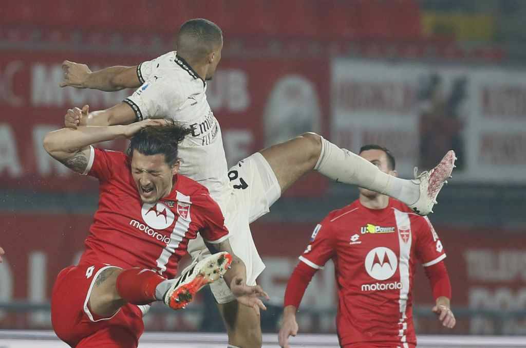 Фрагмент матча Монца — Милан