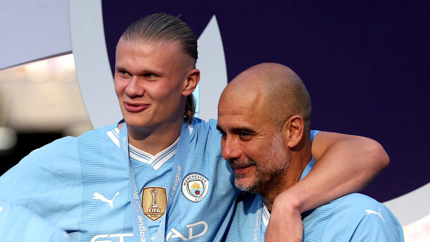 Эрлинг Холанн и Хосеп Гвардиола