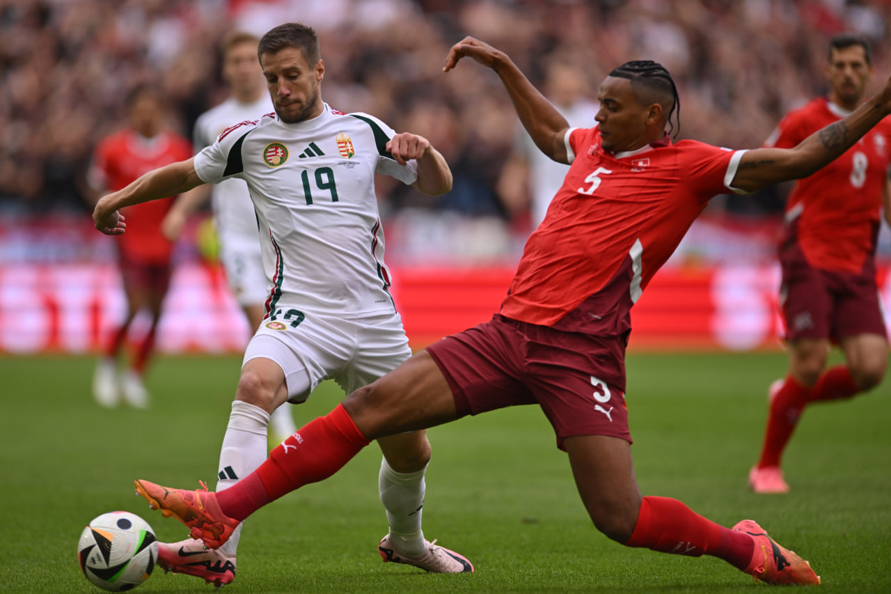 Фрагмент матча Венгрия — Швейцария