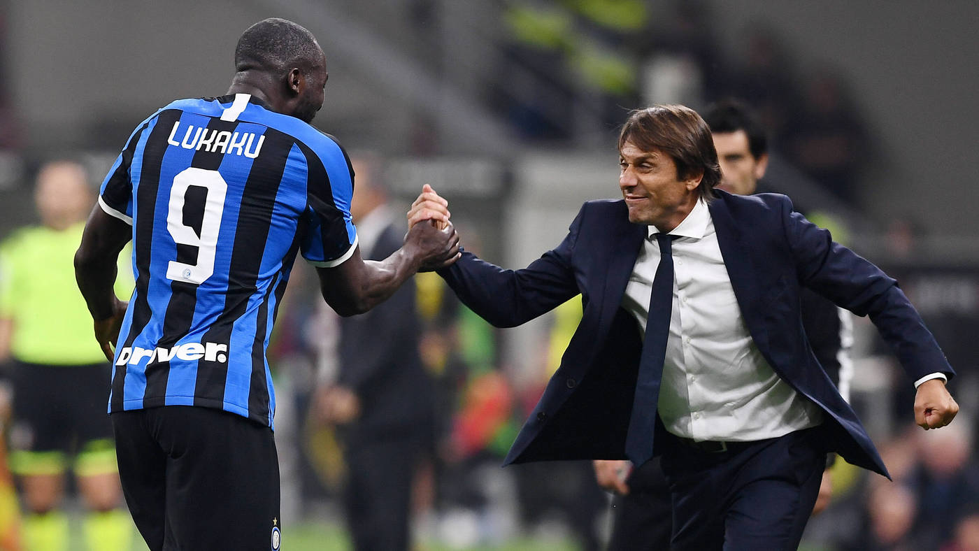 Ромелу Лукаку и Антонио Конте