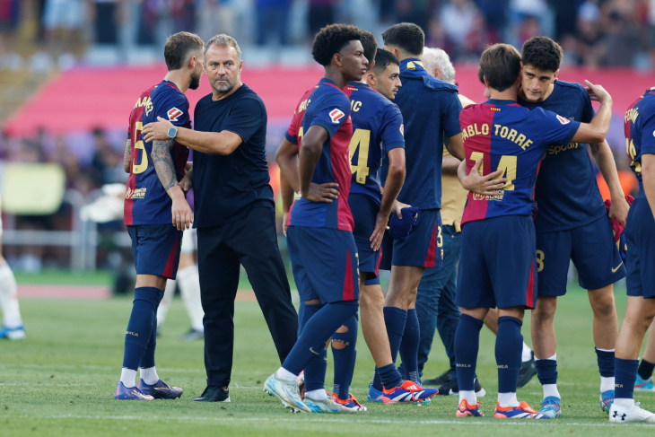 Ханси Флик с игроками