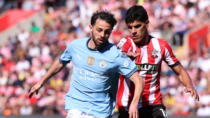 Фрагмент матча «Саутгемптон» — «Манчестер Сити»