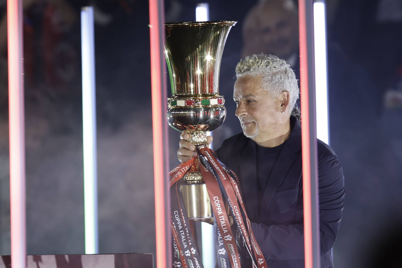 Роберто Баджо с Кубком Италии