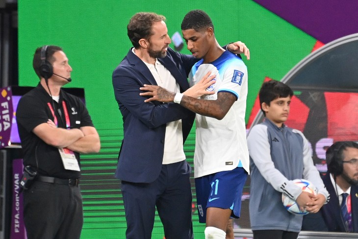 Гарет Саутгейт и Маркус Рашфорд на ЧМ-2022