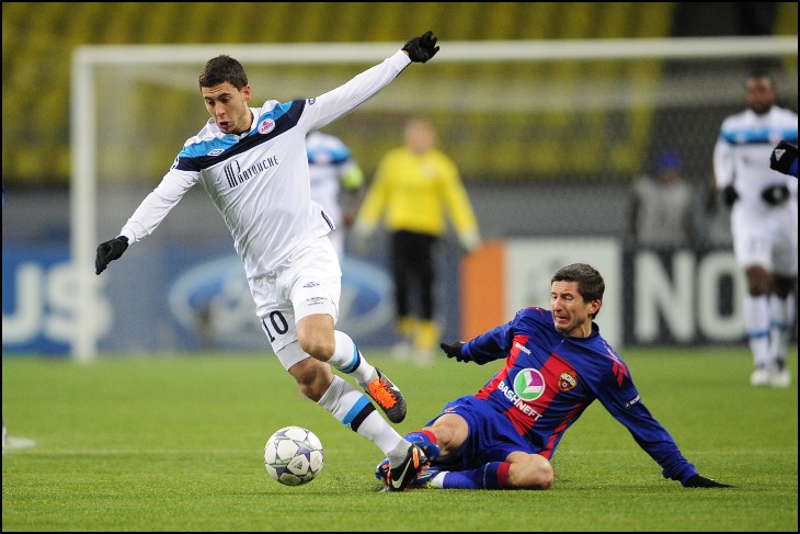 Эден Азар в матче Лиги чемпионов против ЦСКА