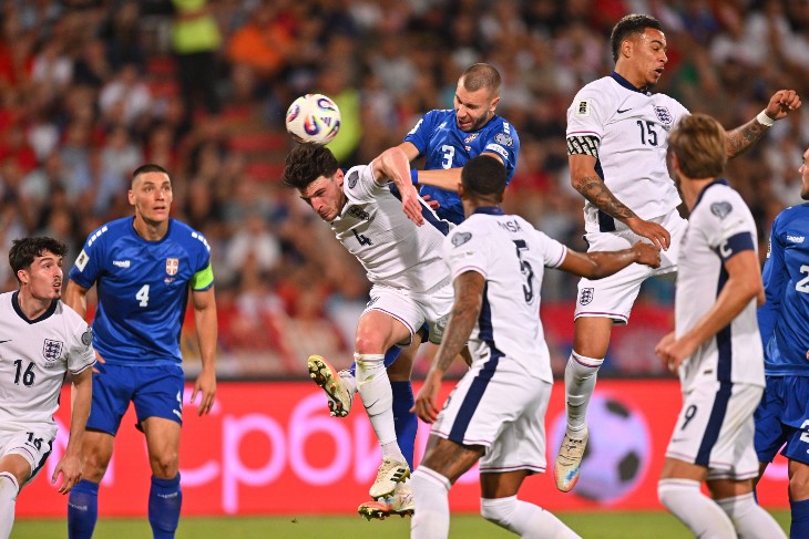 Фрагмент матча Сербия — Англия