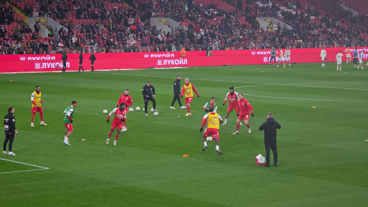 Разминка игроков «Спартака»