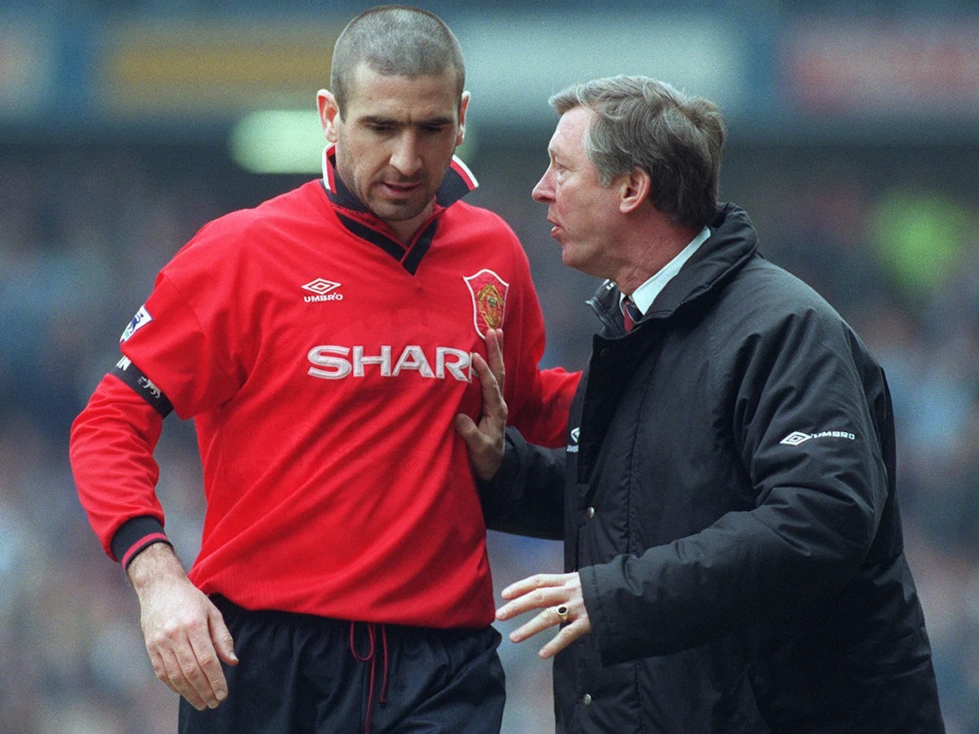 Эрик Кантона и Алекс Фергюсон 
