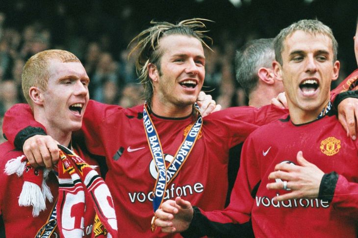 Пол Скоулз, Дэвид Бекхэм и Фил Невилл