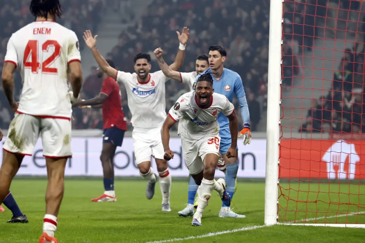 Франклин Тебо после забитого мяча