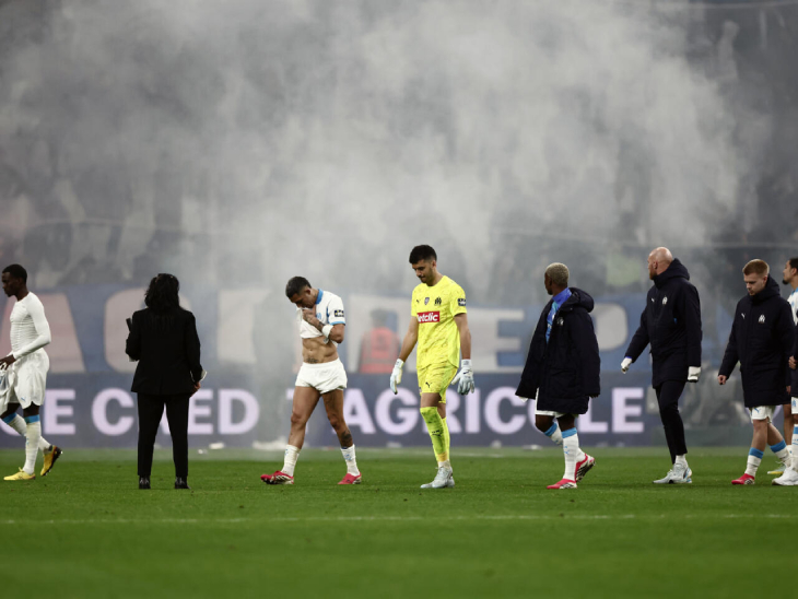 Игроки «Марселя» после финального свистка