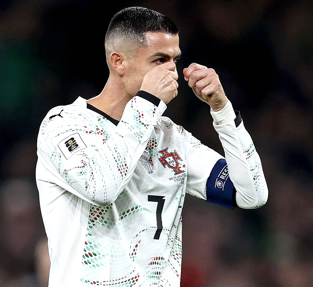 Криштиану Роналду в матче против Ирландии. 13 ноября 2025 г.