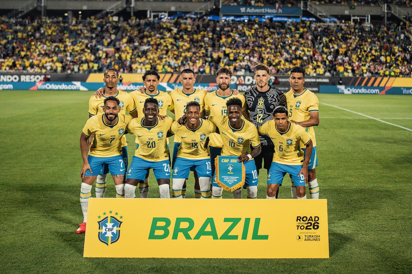 Сборная Бразилии перед товарищеским матчем с Хорватией 