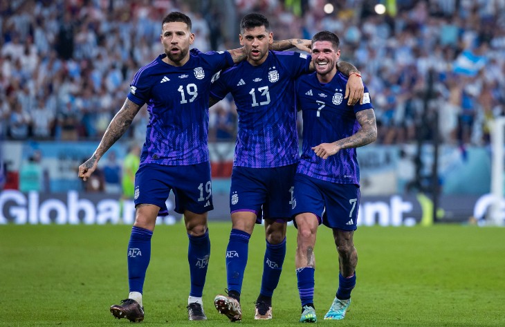 Николас Отаменди, Кристиан Ромеро и Родриго де Пауль