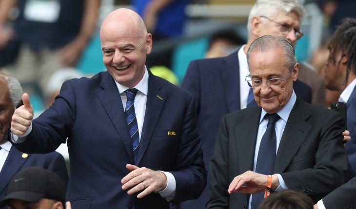 Джанни Инфантино и Флорентино Перес на матче клубного ЧМ