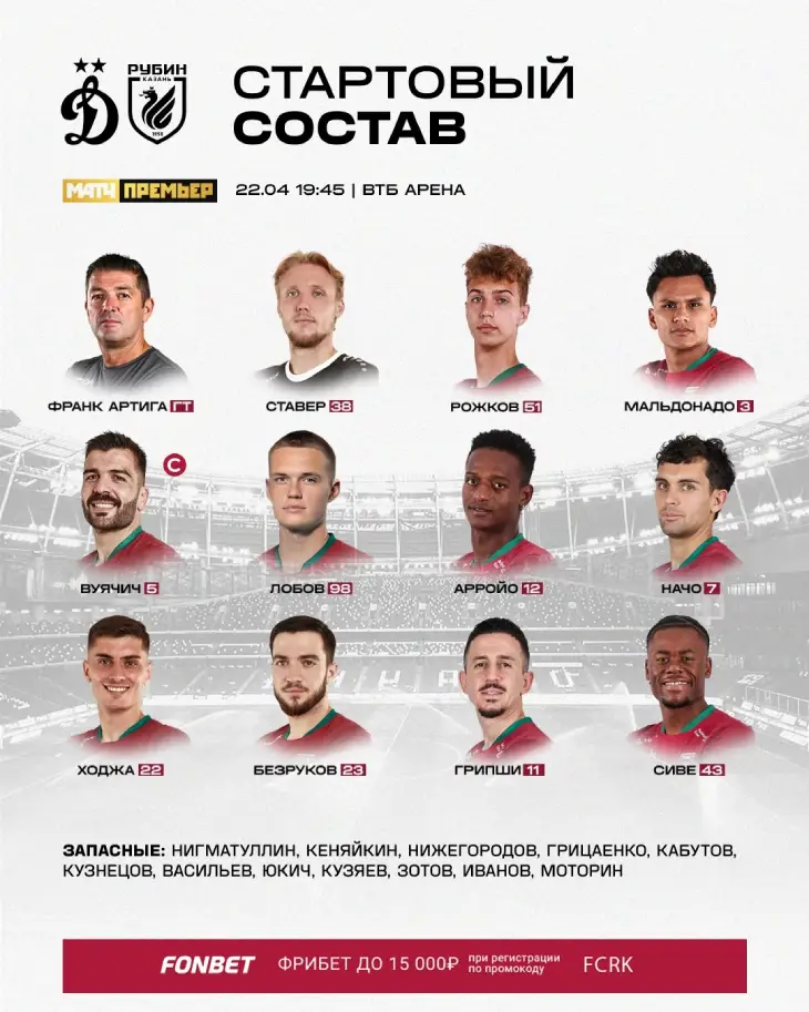 Стартовый состав «Рубина»