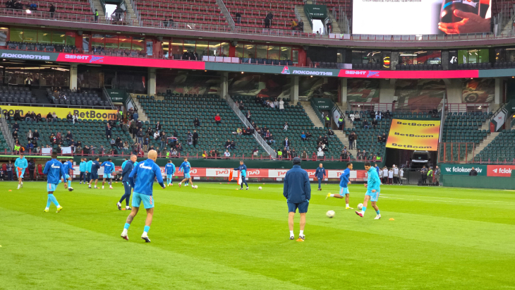 Разминка игроков «Зенита»