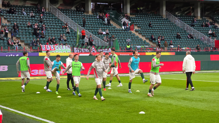 Разминка игроков «Локомотива»