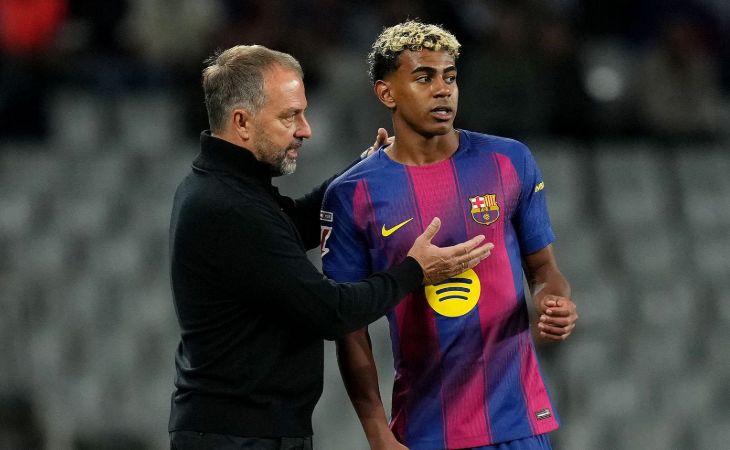 Ханс-Дитер Флик и Ламин Ямаль