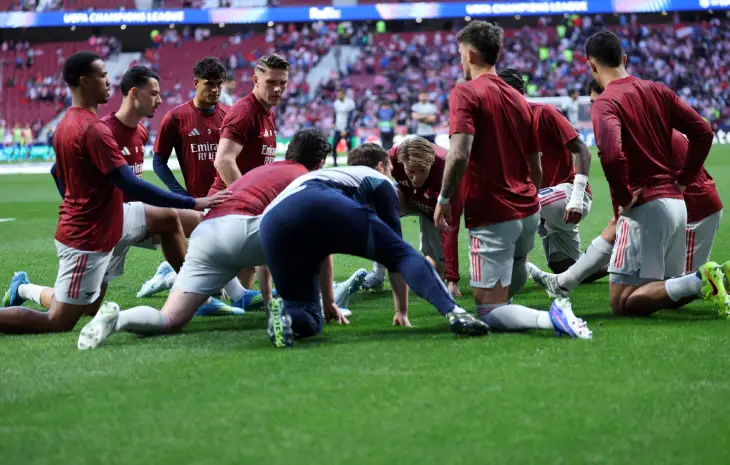 Разминка игроков «Арсенала»