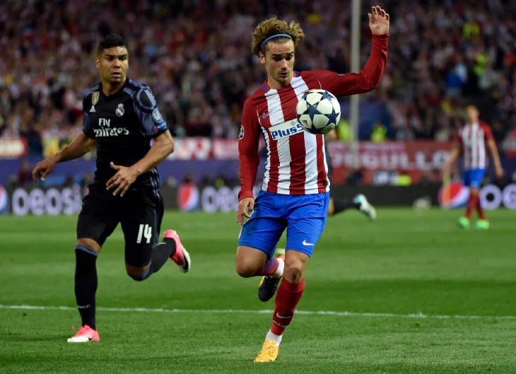 Антуан Гризманн в матче против «Реала» весной 2017-го