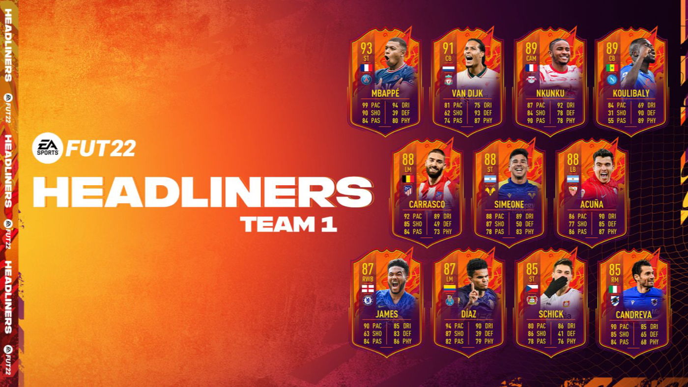 Команда Ultimate Team в FIFA 22