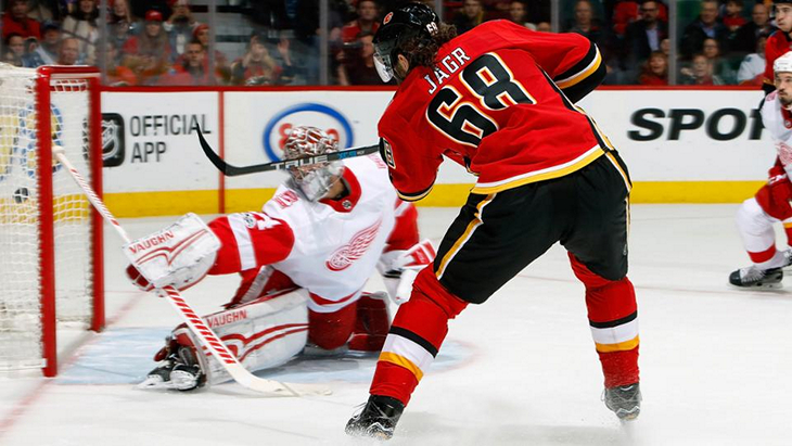 Яромир Ягр забросил шайбу в ворота «Детройта»