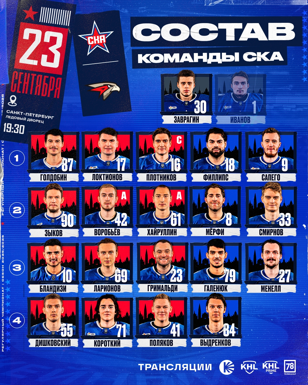 Стартовый состав СКА